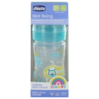CHICCO BIBERON  150ML BLEU